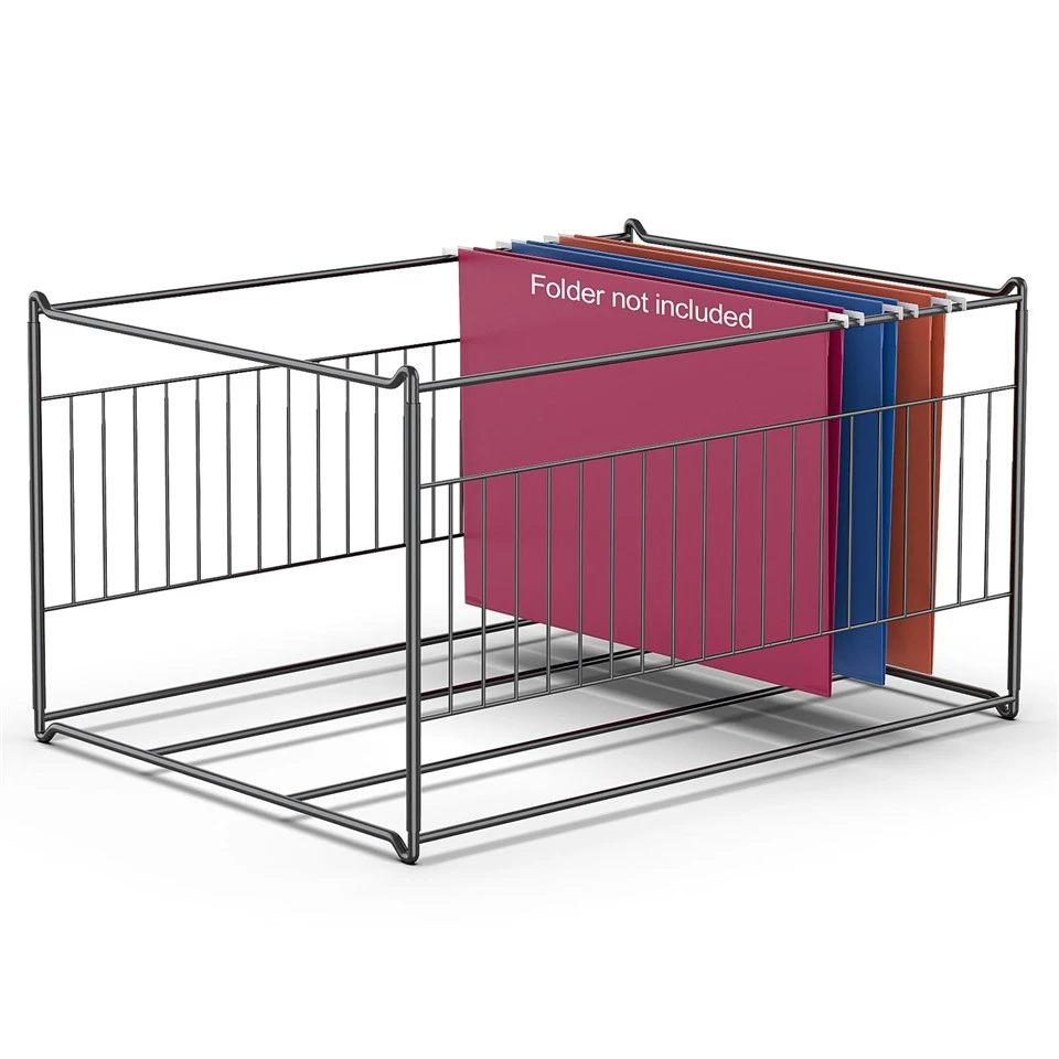 Black Wire Grid Desk Tray Set Black Wire Grid Desk Tray Set